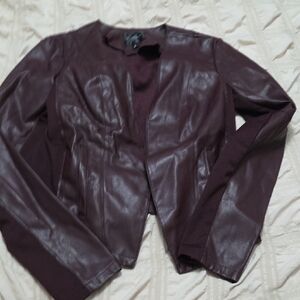 Dynamite Women's Leather Jacket in Rich Burgundy